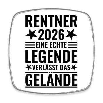Pensioners 2026 - A legend leaves the site - Square fridge magnet - white - Front