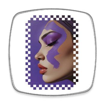 Reflections of Violet – oil on canvas - Square fridge magnet - white - Front