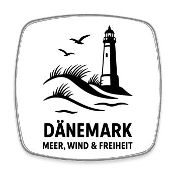 Dänemark Meer Wind Freiheit - Viereckiger Kühlschrankmagnet - Weiß - Vorne