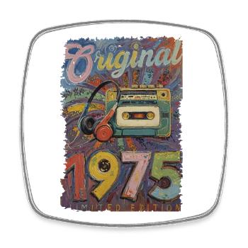 Original 1975 Retro Player Graffiti gemalt Maler - Viereckiger Kühlschrankmagnet - Weiß - Vorne