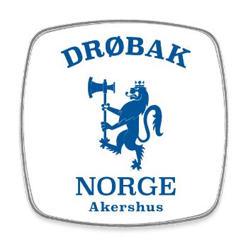 Drobak Norge Norway - Square fridge magnet - white - Front
