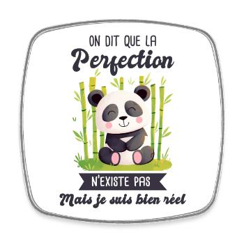 Cute Panda Birth Baby. - Square fridge magnet - white - Front
