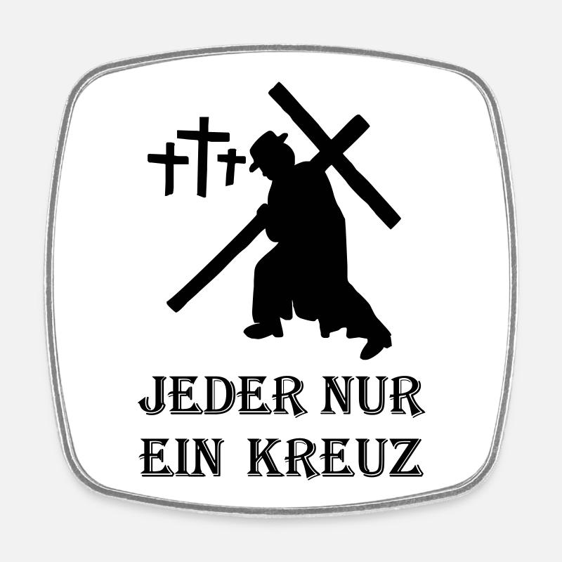 LE PETIT PARRAIN - Chacun seulement une croix - Magnet carré - blanc