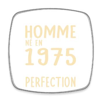 50th Birthday - Born in December 1975 - Square fridge magnet - white - Front