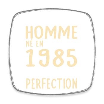 Anniversaire 40 ans - Né en Décembre 1985 - Magnet carré - blanc - Devant