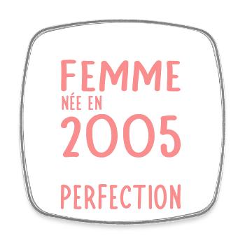 20 Year Anniversary - Born in December 2005 - Square fridge magnet - white - Front