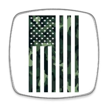 Urban Tarnstreifen  Camo Amerika USA Flagge - Viereckiger Kühlschrankmagnet - Weiß - Vorne