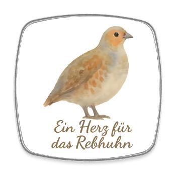 A Heart for the Partridge – Bird of the Year 2026 - Square fridge magnet - white - Front