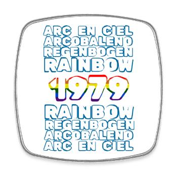 1979 - Viereckiger Kühlschrankmagnet - Weiß - Vorne