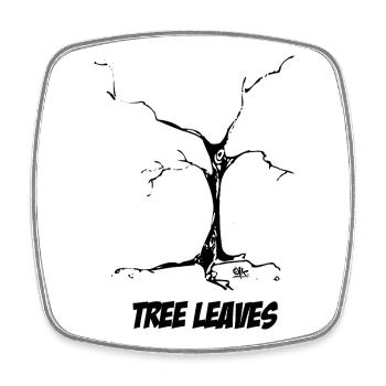 Tree - Viereckiger Kühlschrankmagnet - Weiß - Vorne