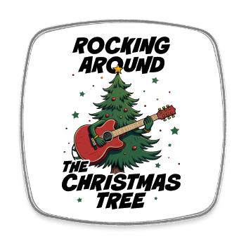 Rocking around the Christmas Tree - Square fridge magnet - white - Front