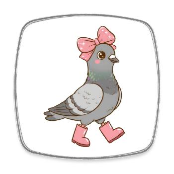Dove - Square fridge magnet - white - Front
