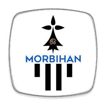 Morbihan 56 logo - Square fridge magnet - white - Front