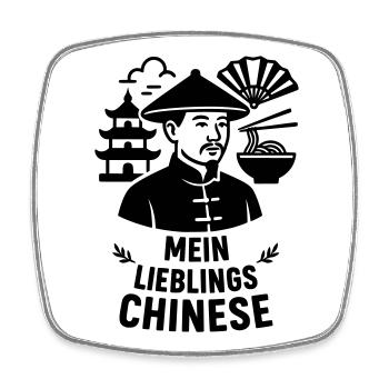 My favorite Chinese - Square fridge magnet - white - Front