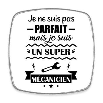 Super Mechanic Garage Tools - Square fridge magnet - white - Front