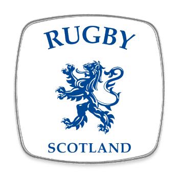 Rugby Ecosse Schottland - Magnet carré - blanc - Devant