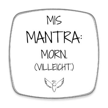 Statement Design – Irony Meets Spirituality - Square fridge magnet - white - Front