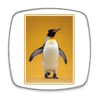 Pinguine Pinguin - Viereckiger Kühlschrankmagnet - Weiß - Vorne