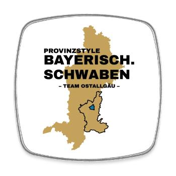 Schwaben | OSTALLGÄU - Viereckiger Kühlschrankmagnet - Weiß - Vorne