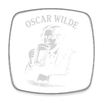 Viktorianisches Witz-Bier-Porträt - Viereckiger Kühlschrankmagnet - Weiß - Vorne