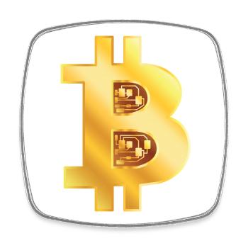 Bitcoin Gold - Square fridge magnet - white - Front