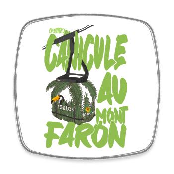 A small heatwave at Mont Faron - Square fridge magnet - white - Front
