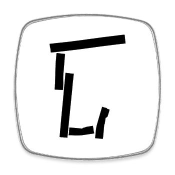 Urban letter (2) - Viereckiger Kühlschrankmagnet - Weiß - Vorne