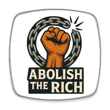 Fight against inequality - Square fridge magnet - white - Front