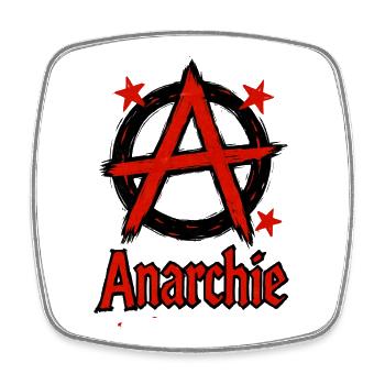 Anarchie – Punk – Revolution - Viereckiger Kühlschrankmagnet - Weiß - Vorne