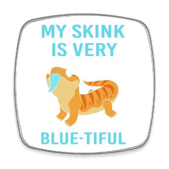 Lizard Blue Tongue - Square fridge magnet - white - Front