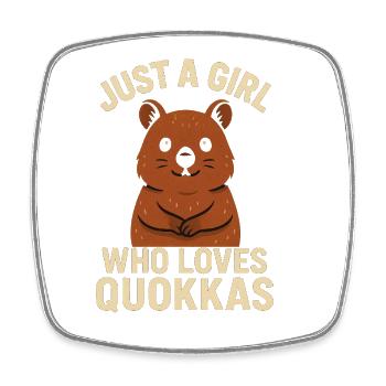 Just A Girl Who Loves Quokkas - Viereckiger Kühlschrankmagnet - Weiß - Vorne