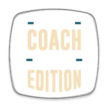 Limitierte Coach Edition - Viereckiger Kühlschrankmagnet - Weiß - Vorne