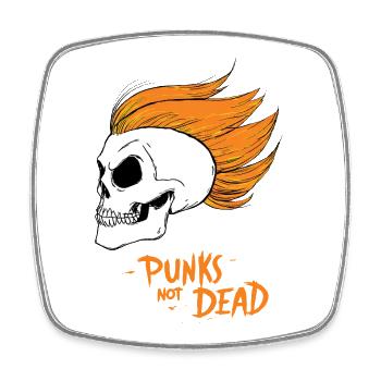 PUNKS NOT DEAD #1 – Steam Punk'n'Roll - Viereckiger Kühlschrankmagnet - Weiß - Vorne