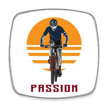 Bike - Square fridge magnet - white - Front