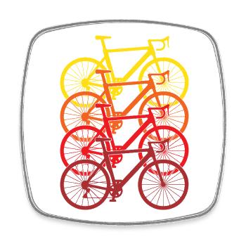 Retro Fahrrad T-Shirt Radfahren Geschenk für Radfahrer - Viereckiger Kühlschrankmagnet - Weiß - Vorne