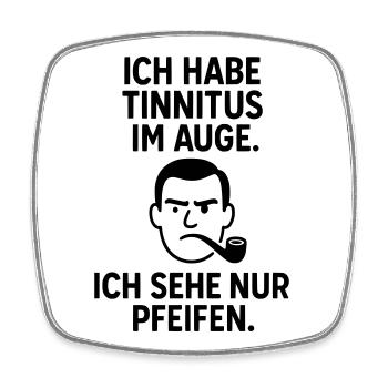 tinnitus pfeife auge - Viereckiger Kühlschrankmagnet - Weiß - Vorne