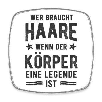 Geiler Typ mit Glatze Glatzkopf Bodybuilder - Viereckiger Kühlschrankmagnet - Weiß - Vorne