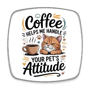 Funny vet med vet tech veterinarian gifts  - Square fridge magnet - white - Front