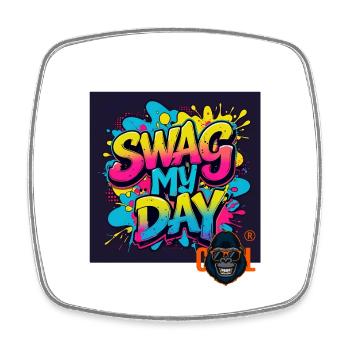 Swag My Day Graffiti Splash - Square fridge magnet - white - Front