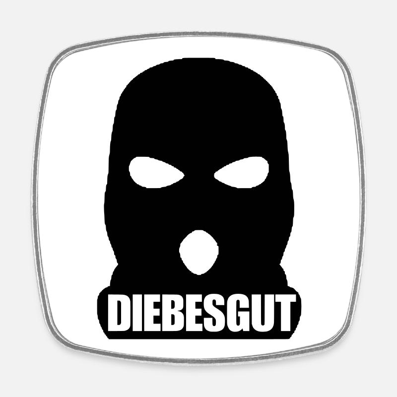 DIEBESGUT_LOGO - Square fridge magnet - white