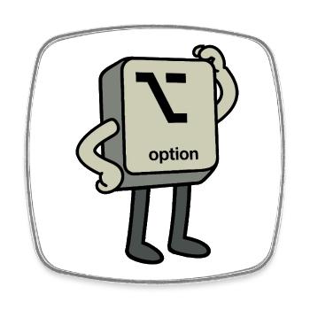 Option-Button - Viereckiger Kühlschrankmagnet - Weiß - Vorne