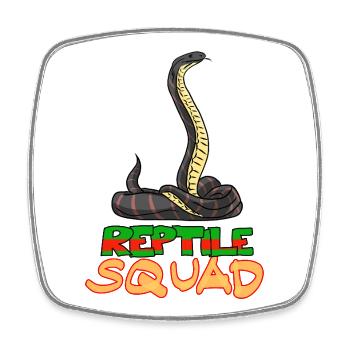 Graphique du serpent cool de l’escouade reptile - Magnet carré - blanc - Devant