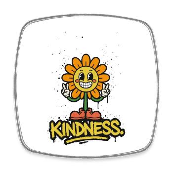 Kill Them With Kindness – Just smile - Viereckiger Kühlschrankmagnet - Weiß - Vorne