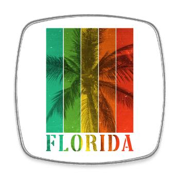Florida USA Miami Amerika Sommer Palmen Strand - Viereckiger Kühlschrankmagnet - Weiß - Vorne
