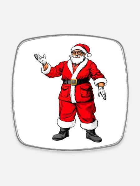 Santa Claus Christmas / Santa Claus - Square fridge magnet - white