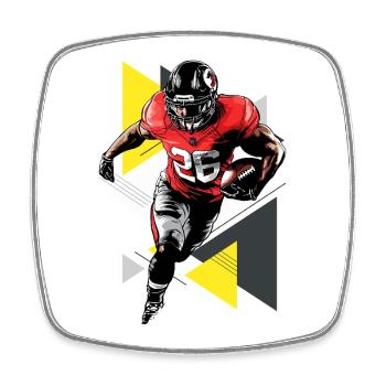 Joueur de football américain USA Amérique Sports Rétro - Magnet carré - blanc - Devant
