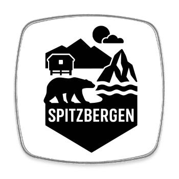 Svalbard Norway Silhouette - Square fridge magnet - white - Front