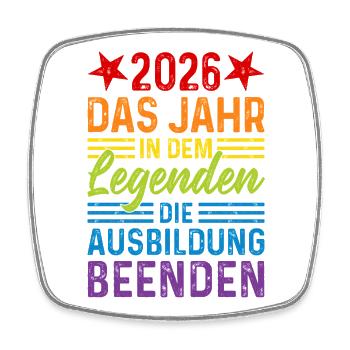 2026 Year Legends Finish Education - Square fridge magnet - white - Front
