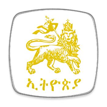 Lion of Judah Jah Rastafari Rasta Reggae Roots - Viereckiger Kühlschrankmagnet - Weiß - Vorne