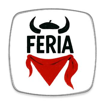 Feria - Basque Country - Square fridge magnet - white - Front